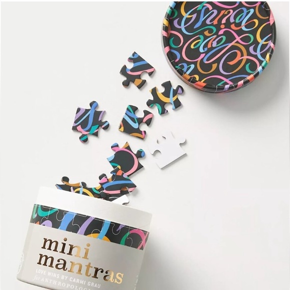 Anthropologie Love Wins Mini Mantras Puzzle NIB - Picture 1 of 7